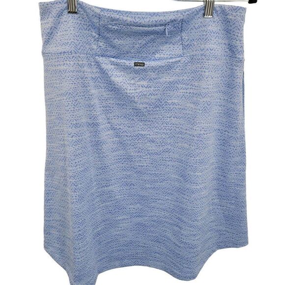MPG Activewear Skirt M Baby Blue Print Stretch High Low Aline Pockets Athletic - Picture 3 of 10